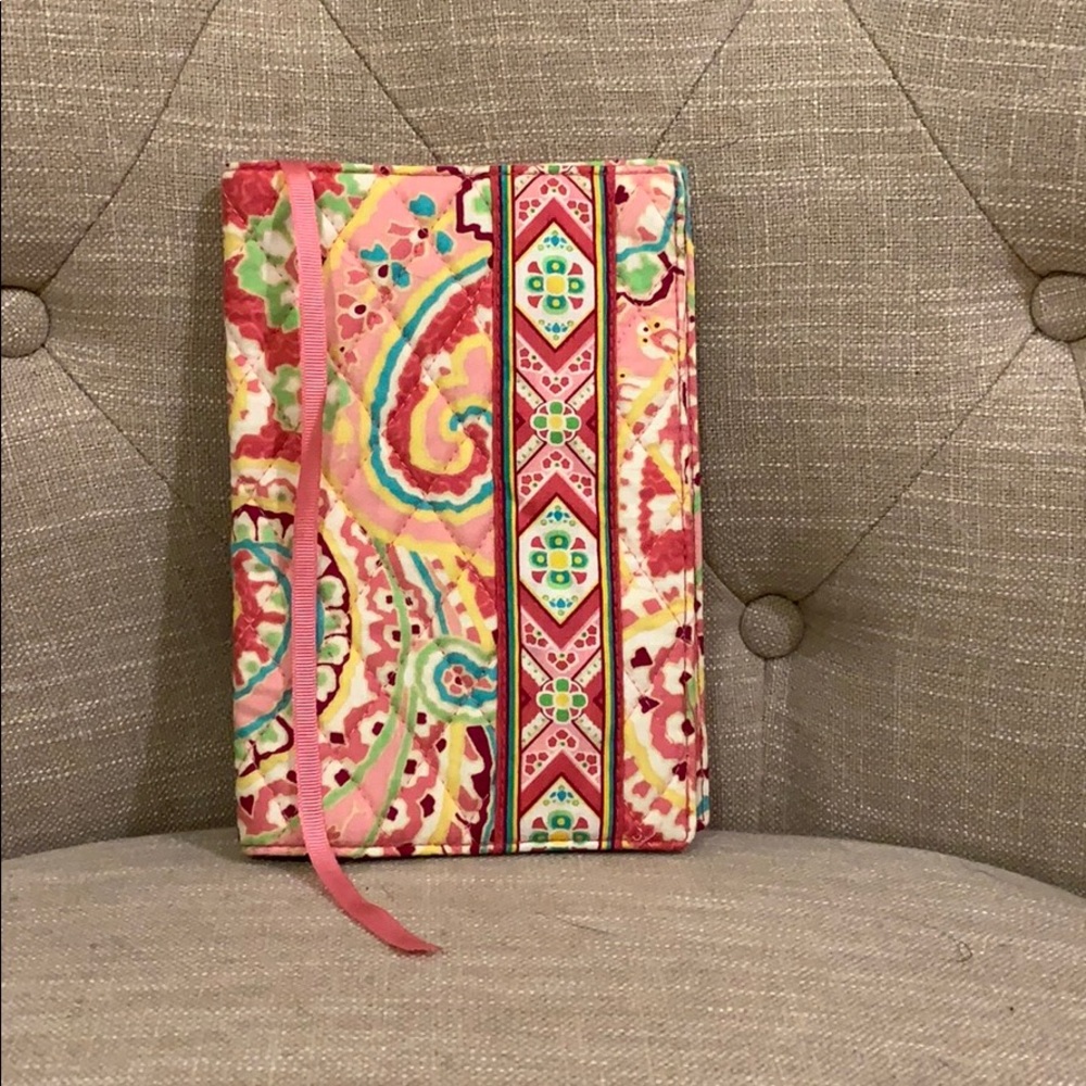 Vera Bradley pink cloth quilted book/notepad cover